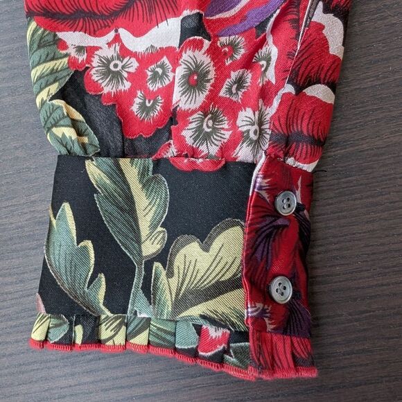 Reiss NWOT Flowy Floral Burnout Button Down Shirt Size Small - Picture 12 of 16